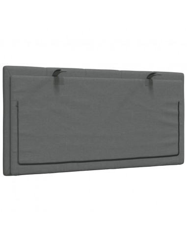 Cuscino Testiera Grigio Scuro 100 cm in Tessuto