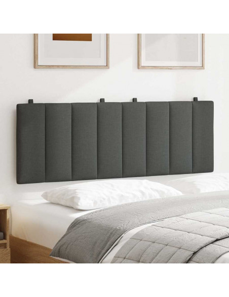 Cuscino Testiera Grigio Scuro 120 cm in Tessuto