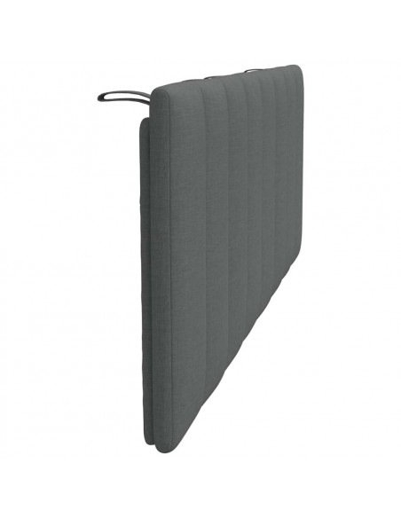 Cuscino Testiera Grigio Scuro 120 cm in Tessuto