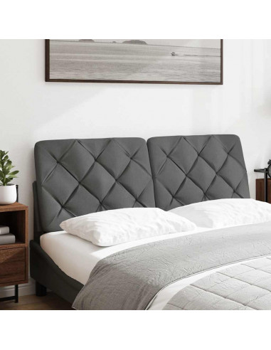 Cuscino Testiera Grigio Scuro 120 cm in Tessuto