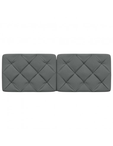 Cuscino Testiera Grigio Scuro 120 cm in Tessuto