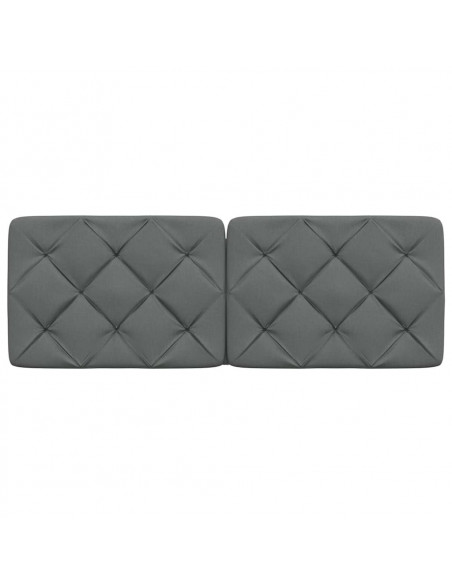 Cuscino Testiera Grigio Scuro 120 cm in Tessuto