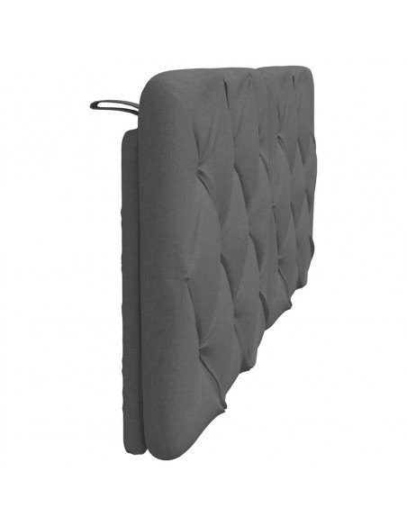 Cuscino Testiera Grigio Scuro 120 cm in Tessuto
