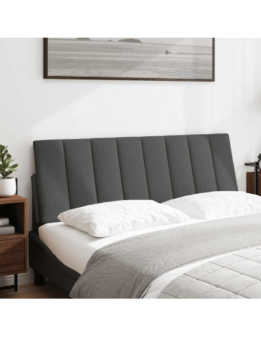 Cuscino Testiera Grigio Scuro 140 cm in Tessuto