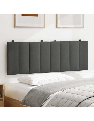Cuscino Testiera Grigio Scuro 140 cm in Tessuto