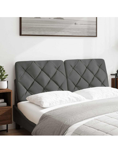 Cuscino Testiera Grigio Scuro 140 cm in Tessuto