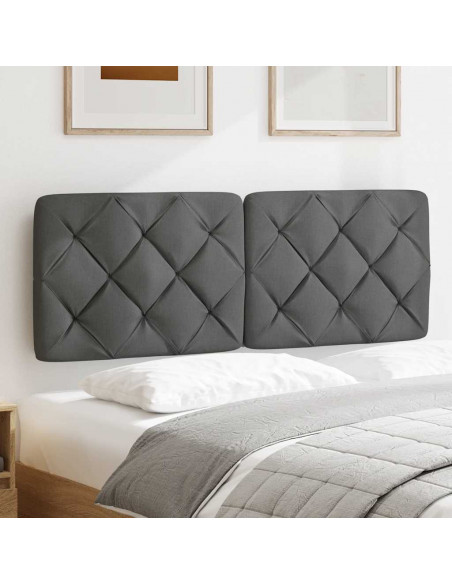 Cuscino Testiera Grigio Scuro 140 cm in Tessuto