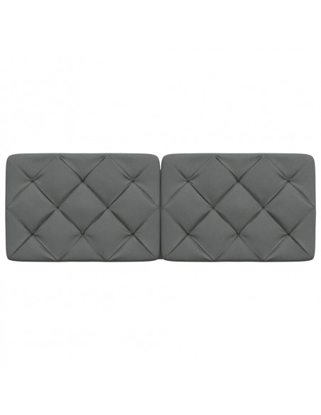 Cuscino Testiera Grigio Scuro 140 cm in Tessuto
