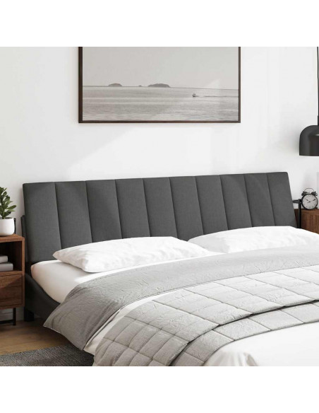 Cuscino Testiera Grigio Scuro 200 cm in Tessuto