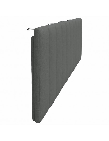 Cuscino Testiera Grigio Scuro 200 cm in Tessuto