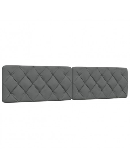 Cuscino Testiera Grigio Scuro 200 cm in Tessuto