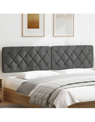 Cuscino Testiera Grigio Scuro 200 cm in Tessuto