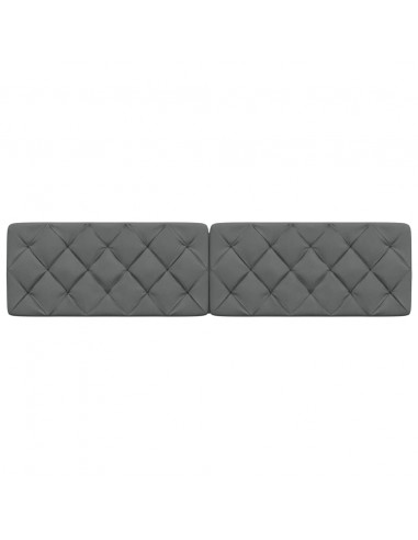 Cuscino Testiera Grigio Scuro 200 cm in Tessuto