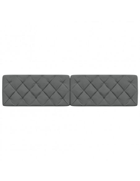 Cuscino Testiera Grigio Scuro 200 cm in Tessuto