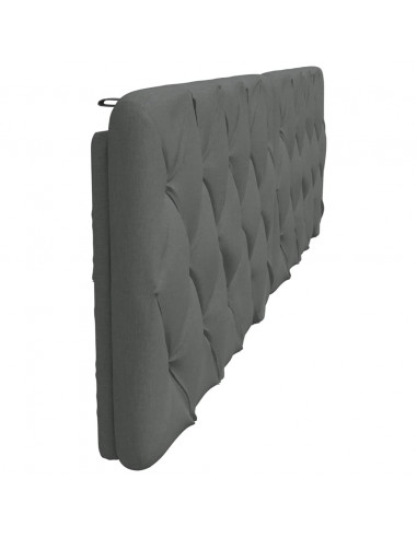 Cuscino Testiera Grigio Scuro 200 cm in Tessuto
