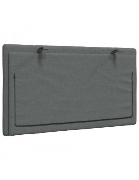 Cuscino Testiera Grigio Scuro 80 cm in Tessuto