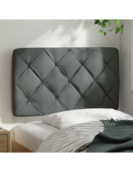 Cuscino Testiera Grigio Scuro 80 cm in Tessuto