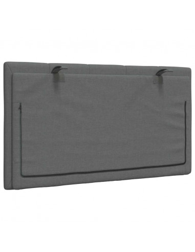 Cuscino Testiera Grigio Scuro 90 cm in Tessuto