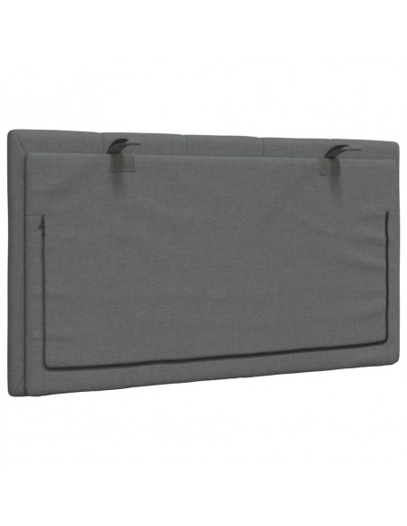 Cuscino Testiera Grigio Scuro 90 cm in Tessuto