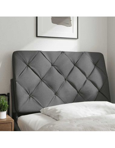 Cuscino Testiera Grigio Scuro 90 cm in Tessuto