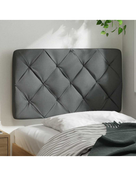 Cuscino Testiera Grigio Scuro 90 cm in Tessuto