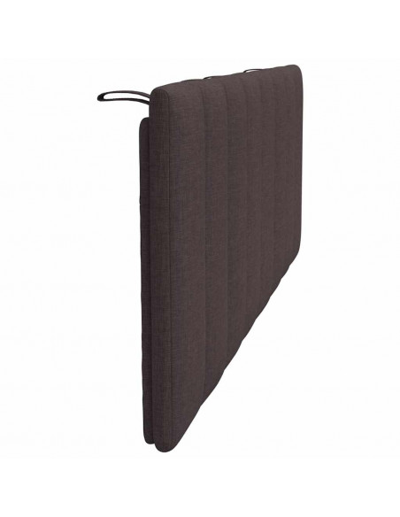 Cuscino Testiera Hanko Marrone Scuro 120 cm in Tessuto