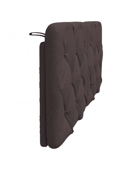 Cuscino Testiera Marrone Scuro 120 cm in Tessuto