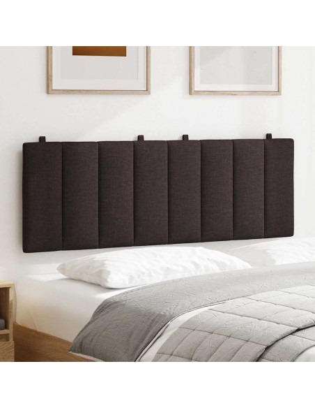 Cuscino Testiera Hanko Marrone Scuro 140 cm in Tessuto