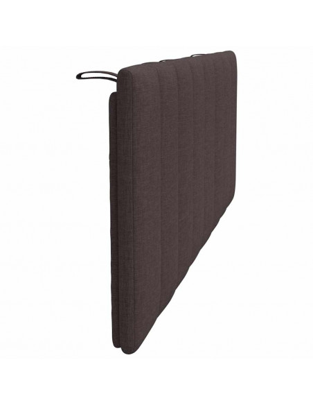 Cuscino Testiera Hanko Marrone Scuro 140 cm in Tessuto