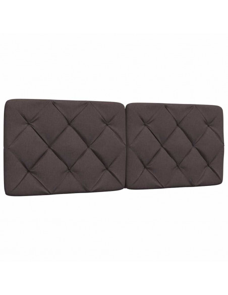 Cuscino Testiera Marrone Scuro 140 cm in Tessuto