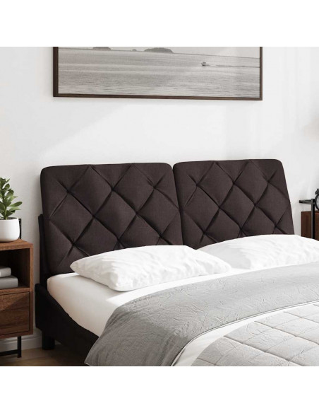 Cuscino Testiera Marrone Scuro 140 cm in Tessuto