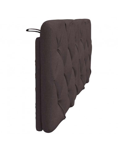 Cuscino Testiera Marrone Scuro 140 cm in Tessuto