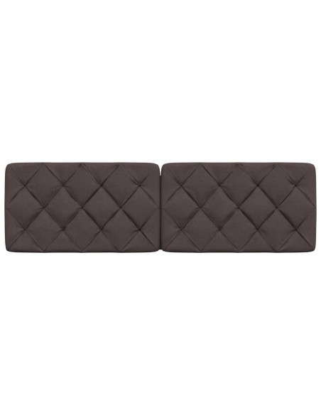 Cuscino Testiera Marrone Scuro 160 cm in Tessuto