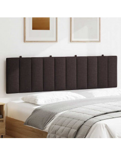 Cuscino Testiera Hanko Marrone Scuro 180 cm in Tessuto 2