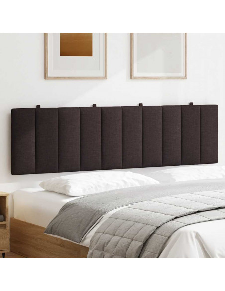 Cuscino Testiera Hanko Marrone Scuro 180 cm in Tessuto