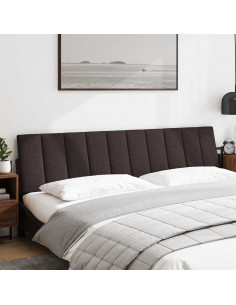 Cuscino Testiera Hanko Marrone Scuro 200 cm in Tessuto 2