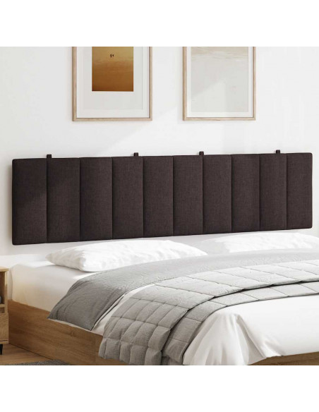 Cuscino Testiera Hanko Marrone Scuro 200 cm in Tessuto