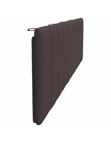 Cuscino Testiera Hanko Marrone Scuro 200 cm in Tessuto