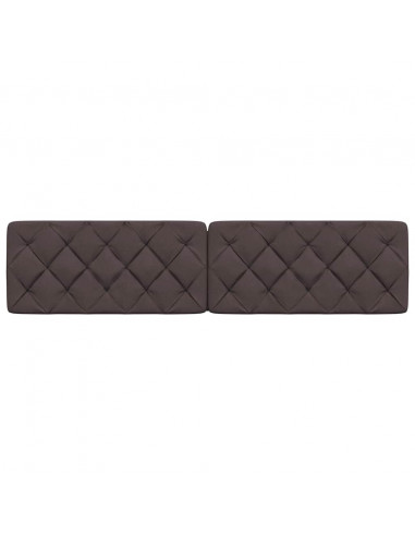 Cuscino Testiera Marrone Scuro 200 cm in Tessuto