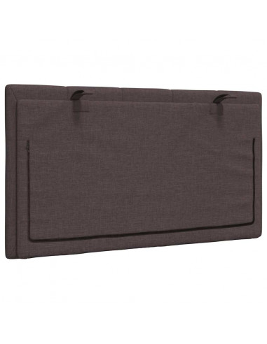 Cuscino Testiera Marrone Scuro 90 cm in Tessuto