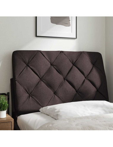 Cuscino Testiera Marrone Scuro 90 cm in Tessuto