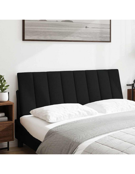 Cuscino Testiera Nero 120 cm in Tessuto