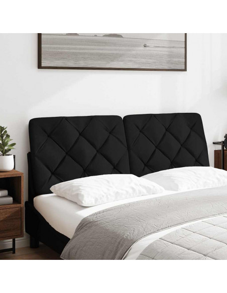 Cuscino Testiera Nero 120 cm in Tessuto