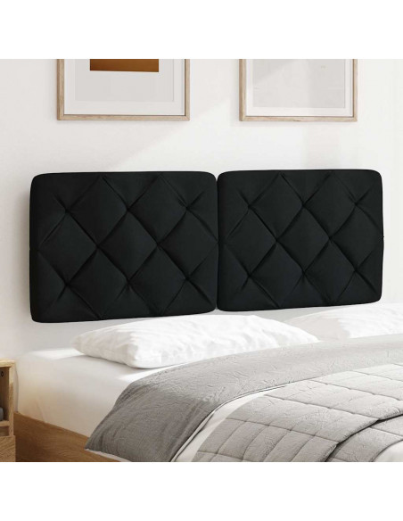 Cuscino Testiera Nero 120 cm in Tessuto