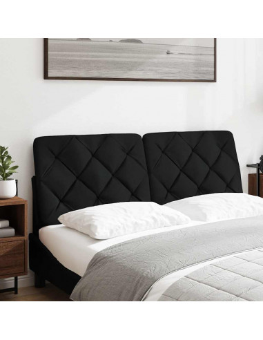 Cuscino Testiera Nero 140 cm in Tessuto