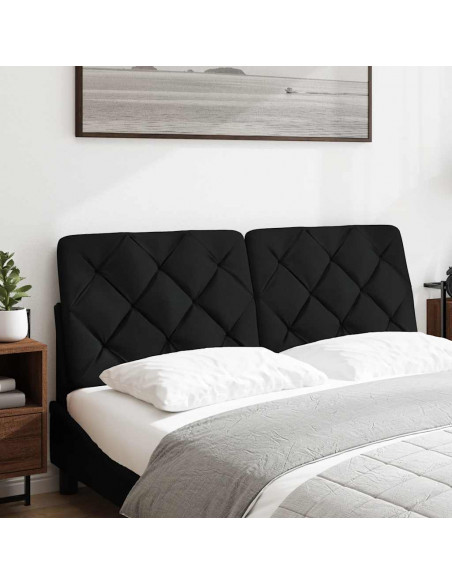 Cuscino Testiera Nero 140 cm in Tessuto