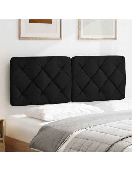 Cuscino Testiera Nero 140 cm in Tessuto