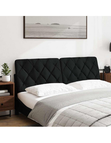 Cuscino Testiera Nero 160 cm in Tessuto