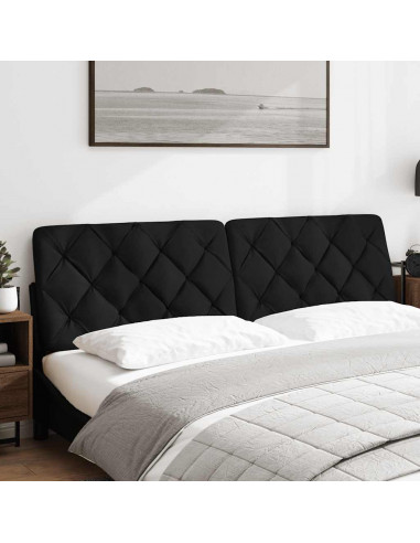 Cuscino Testiera Nero 180 cm in Tessuto