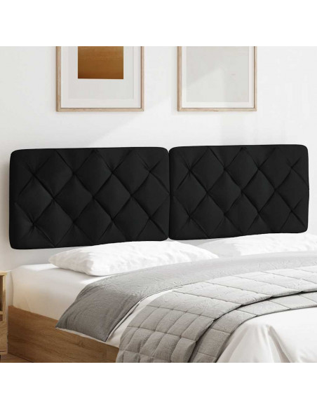Cuscino Testiera Nero 180 cm in Tessuto